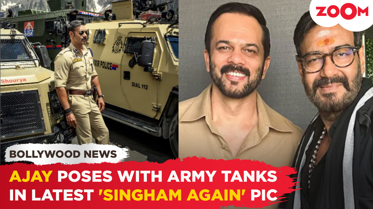 Ajay Devgn poses with army tanks, commandos in new 'Singham Again' pic ...