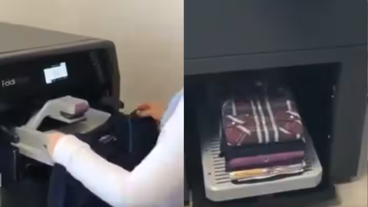 Viral Video: Watch This Clothes Folding Machine Turn a Tedious Chore into Fun