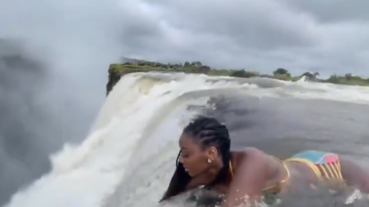 Tourist's Daring Stunt at Victoria Falls Sparks Online Reactions