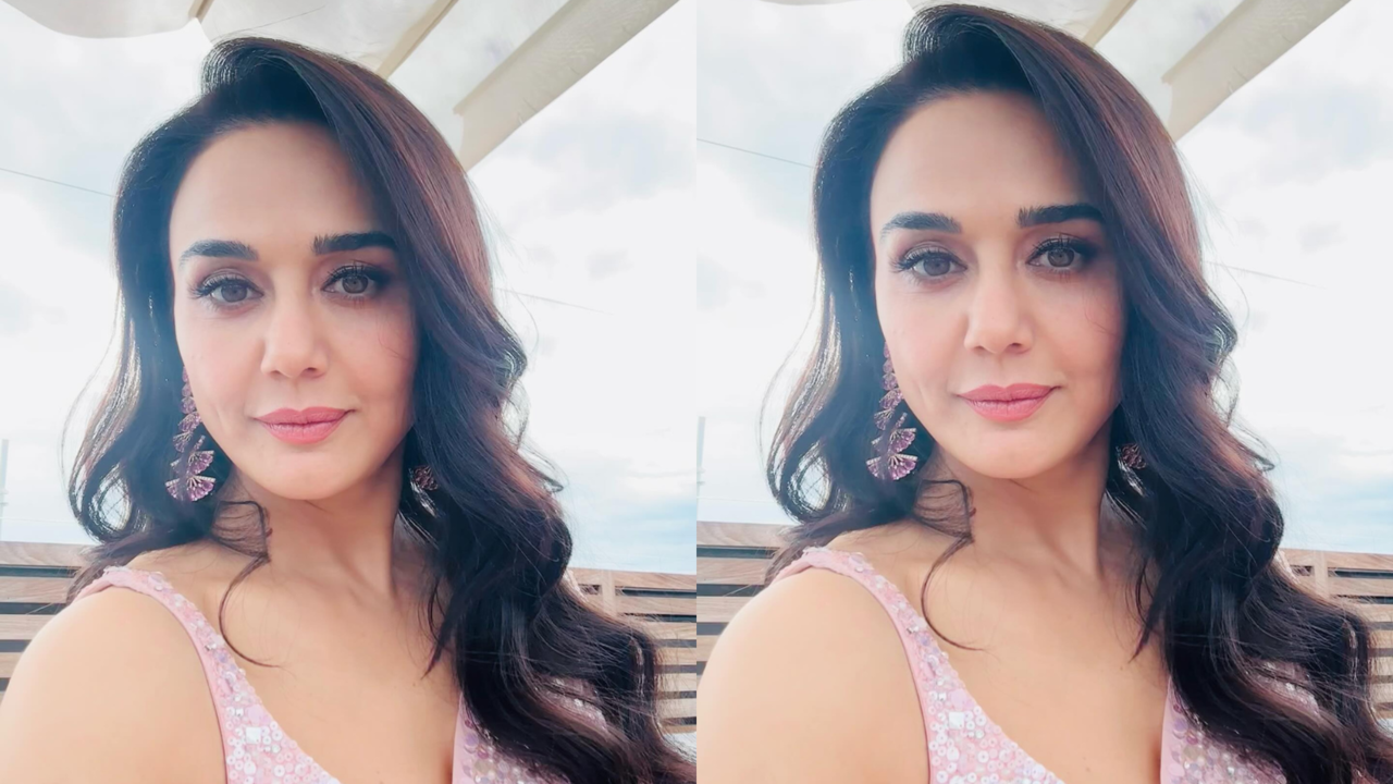 Cannes 2024: Preity Zinta Personifies Beauty In Blush-Pink Sequinned Saree At Red Carpet, See Pic