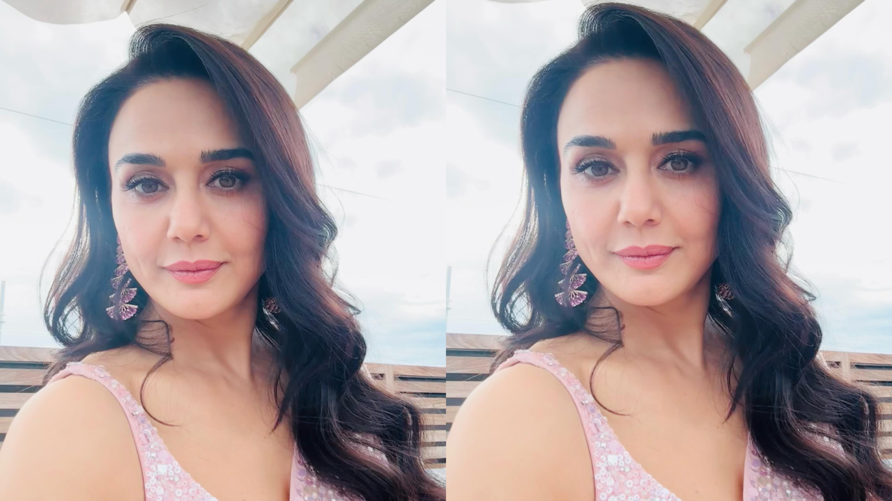 Cannes 2024: Preity Zinta Personifies Beauty In Blush-Pink Sequinned Saree  At Red Carpet, See Pic | Times Now