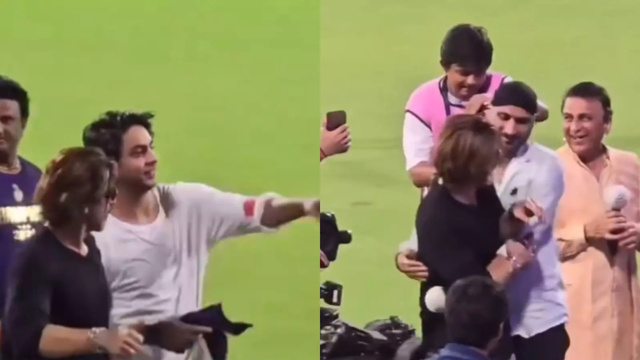 Shah Rukh Khan, Aryan Khan Prank Sunil Gavaskar, Harbhajan Singh During Victory Lap After KKR's IPL Win. Watch