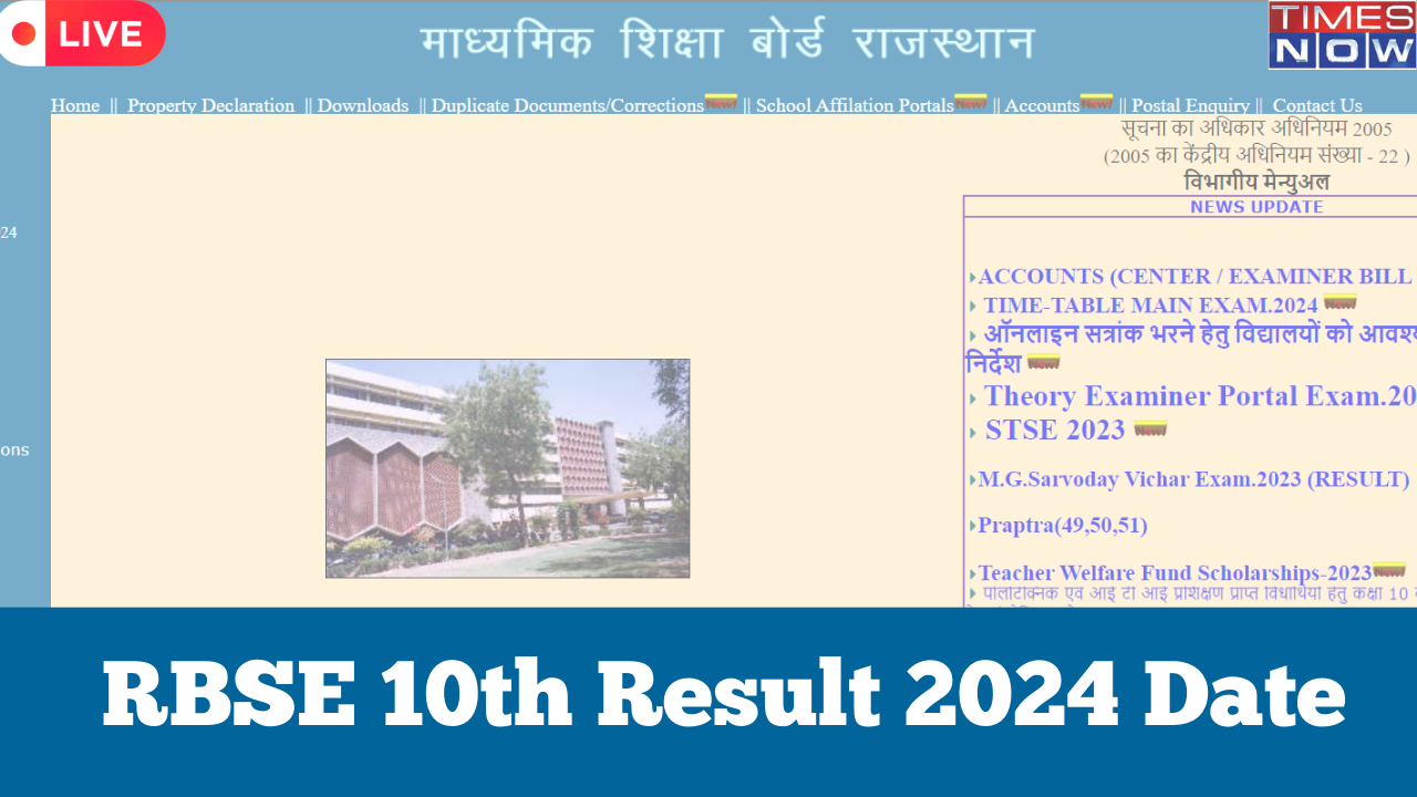 RBSE 10th Results 2024 Highlights DECLARED Rajasthan Board 10th Result Link Soon on rajeduboardrajasthangovin