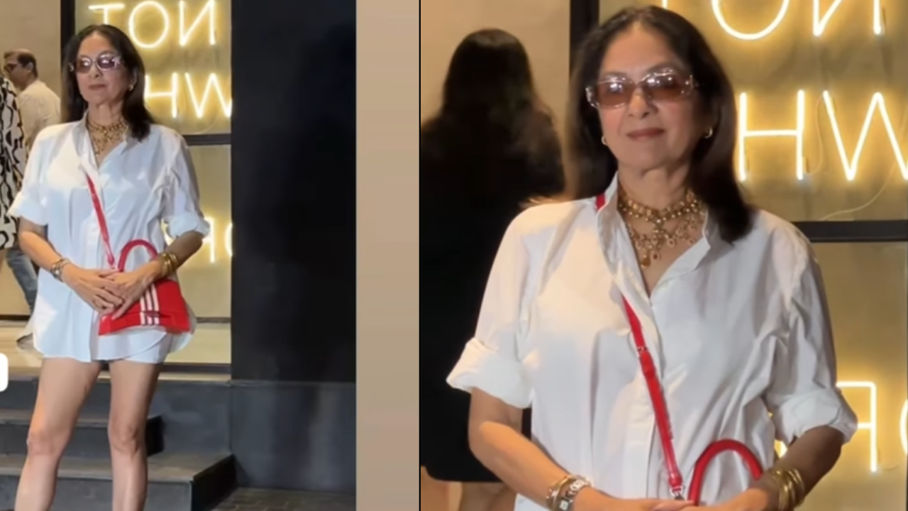 Neena Gupta wearing tiny shorts