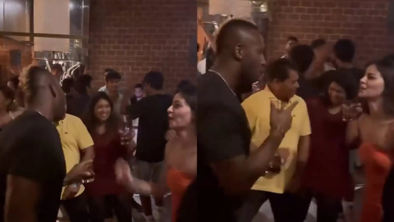 KKR all-rounder Andre Russell grooves to SRK's Lutt Putt Gaya with Ananya Panday post IPL big win