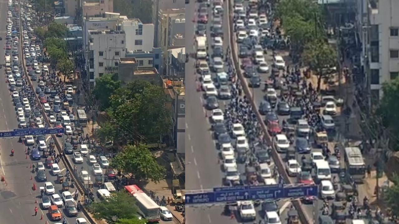 Hyderabad traffic jam