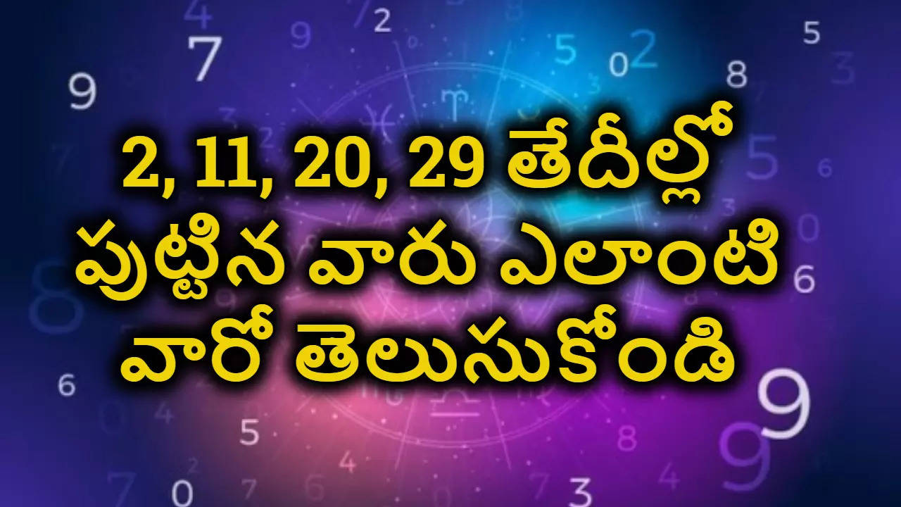 2, 11, 20, 29 తేదీల్లో పుట్టిన వారు ఎలా ఉంటారో తెలుసుకోండి.