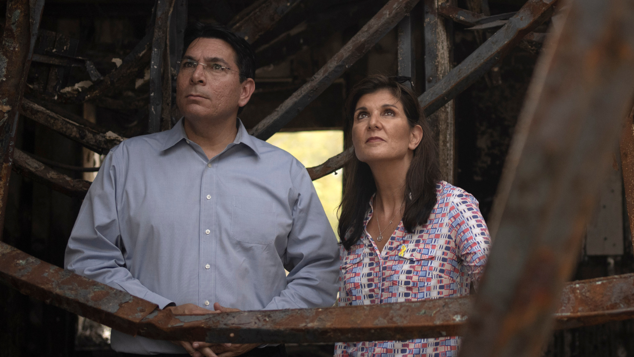 Danny Danon, a member of the Knesset, and Nikki Haley