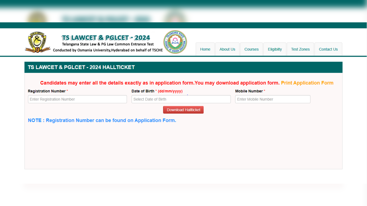 TS LAWCET Hall Ticket 2024 Released on lawcet.tsche.ac.in, Exam on June 3