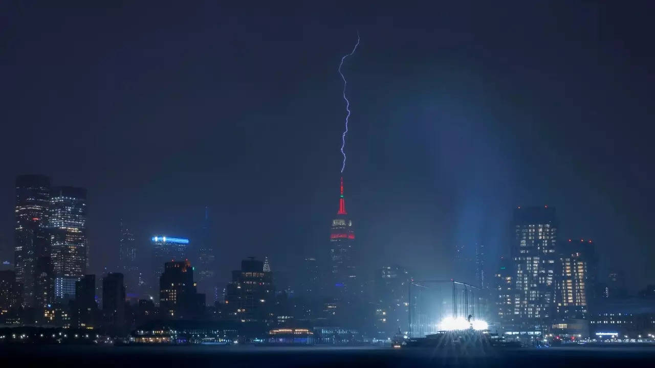 Lightning strikes the Empire State Building during a recent thunderstorm. | Gary Hershorn/Getty Images