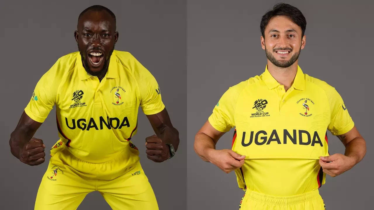 Uganda changed its T20 World Cup 2024 kit to properly display sponsor logos. | Courtesy: @ICC/X