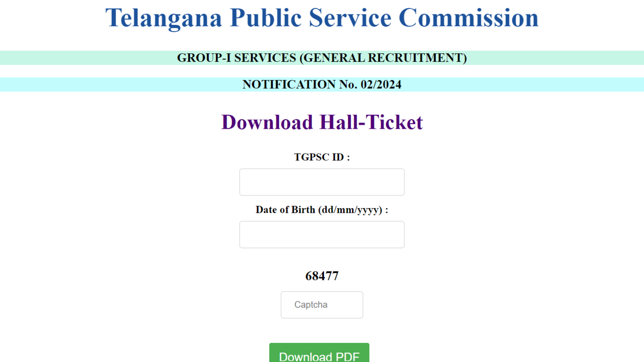 tspsc group 1 hall ticket 2024 released on tspsc.gov.in, direct link