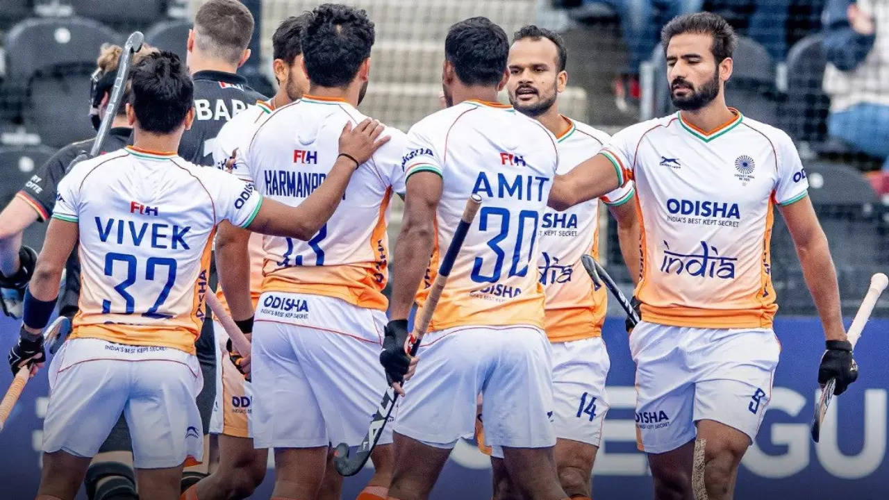 Indian men's hockey team in action