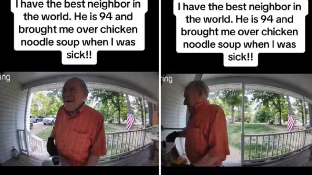 Viral Video: Elderly Neighbour Delivers Soup to Sick Friend, Sweet Gesture Melts Hearts