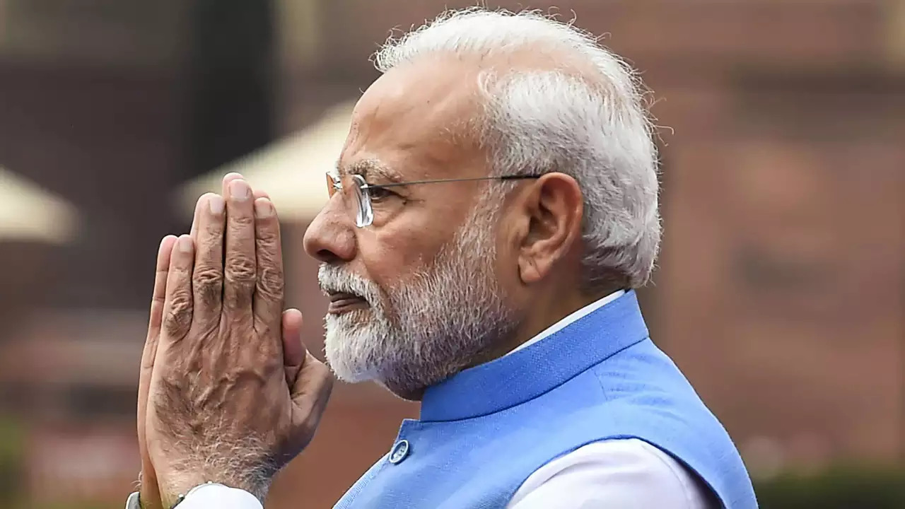 pm modi folded hands.