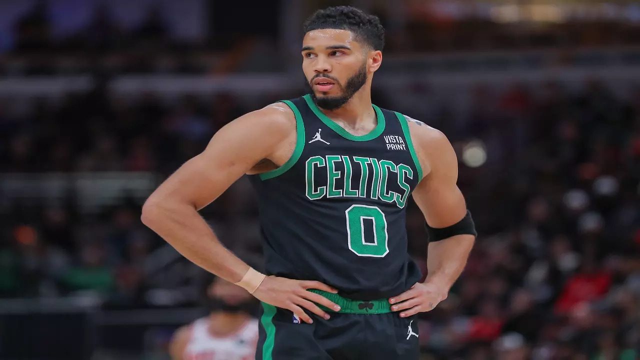 Boston Celtics star Jayson Tatum in action