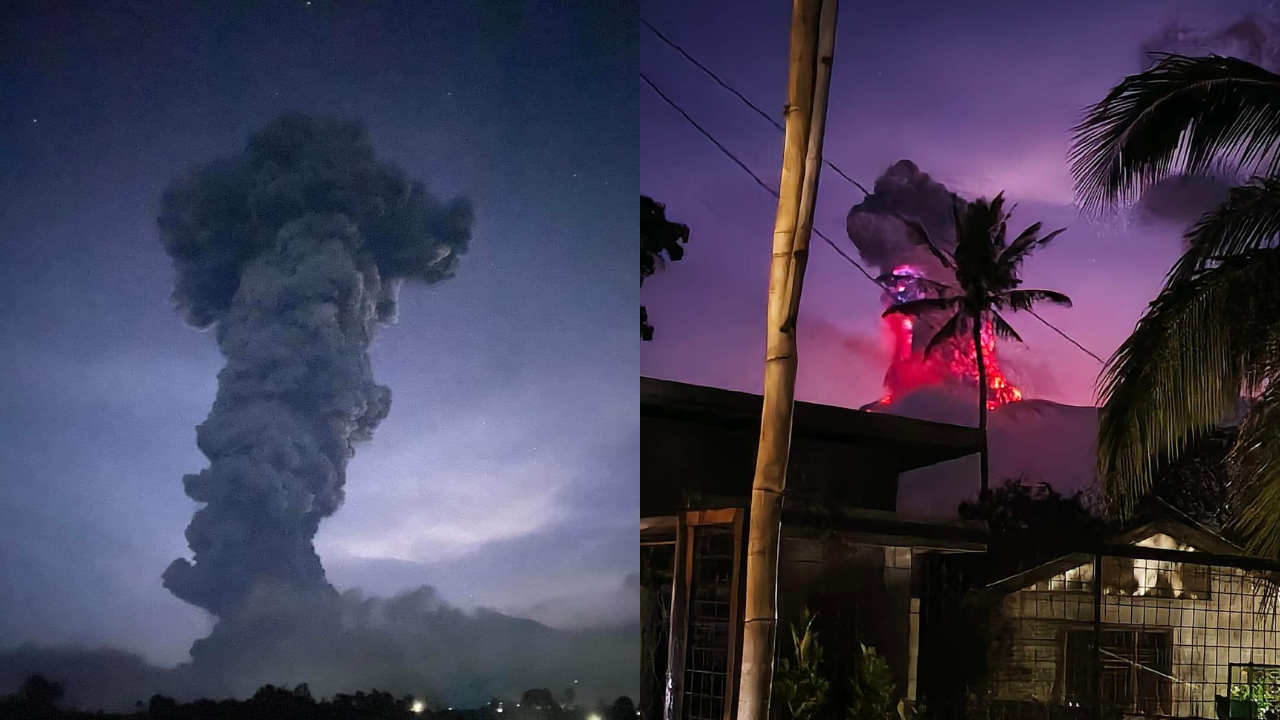 Philippine Volcano Erupts, 5,000 Metres High Plumes Visible | Photos