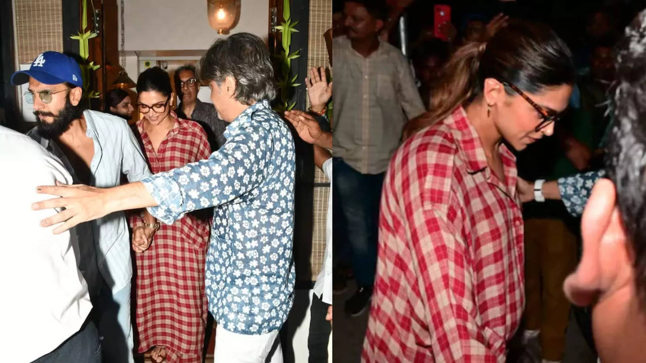 Deepika Padukone, Ranveer Singh Step Out For Dinner With Family