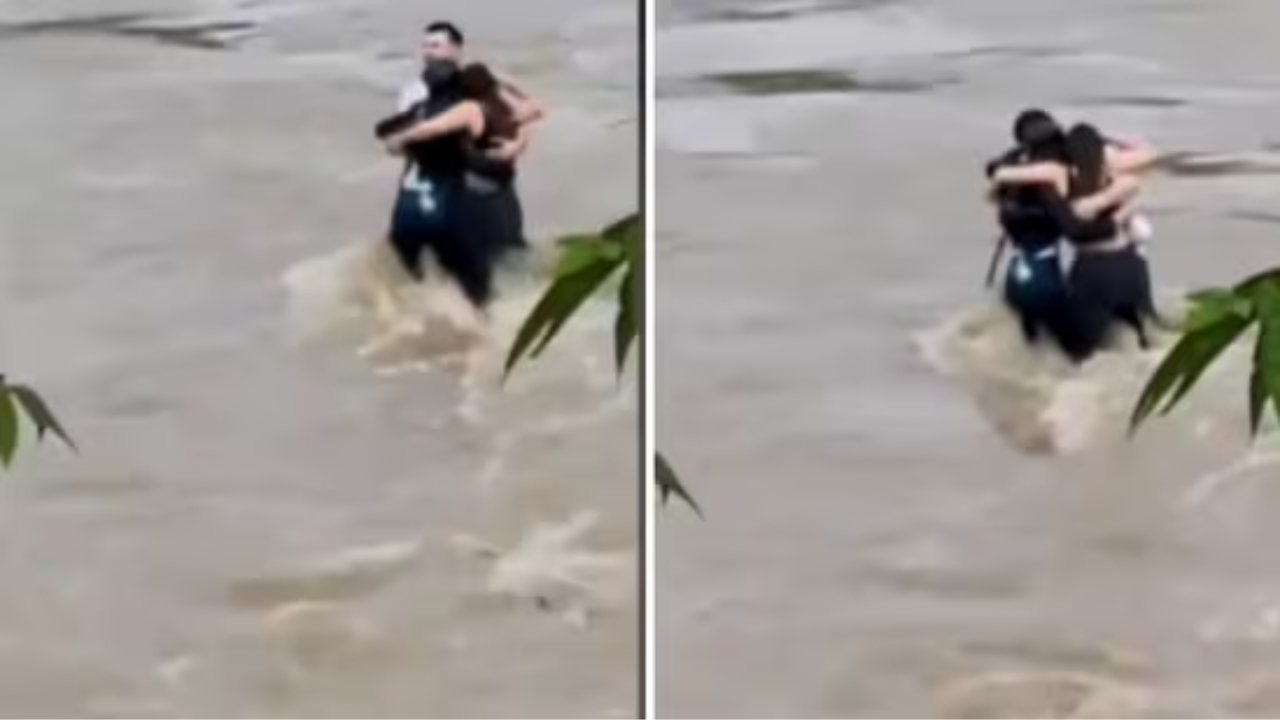 3 Friends Seen Hugging Each Other Moments Before Being Swept Away in Flood, Devastating Video Goes Viral