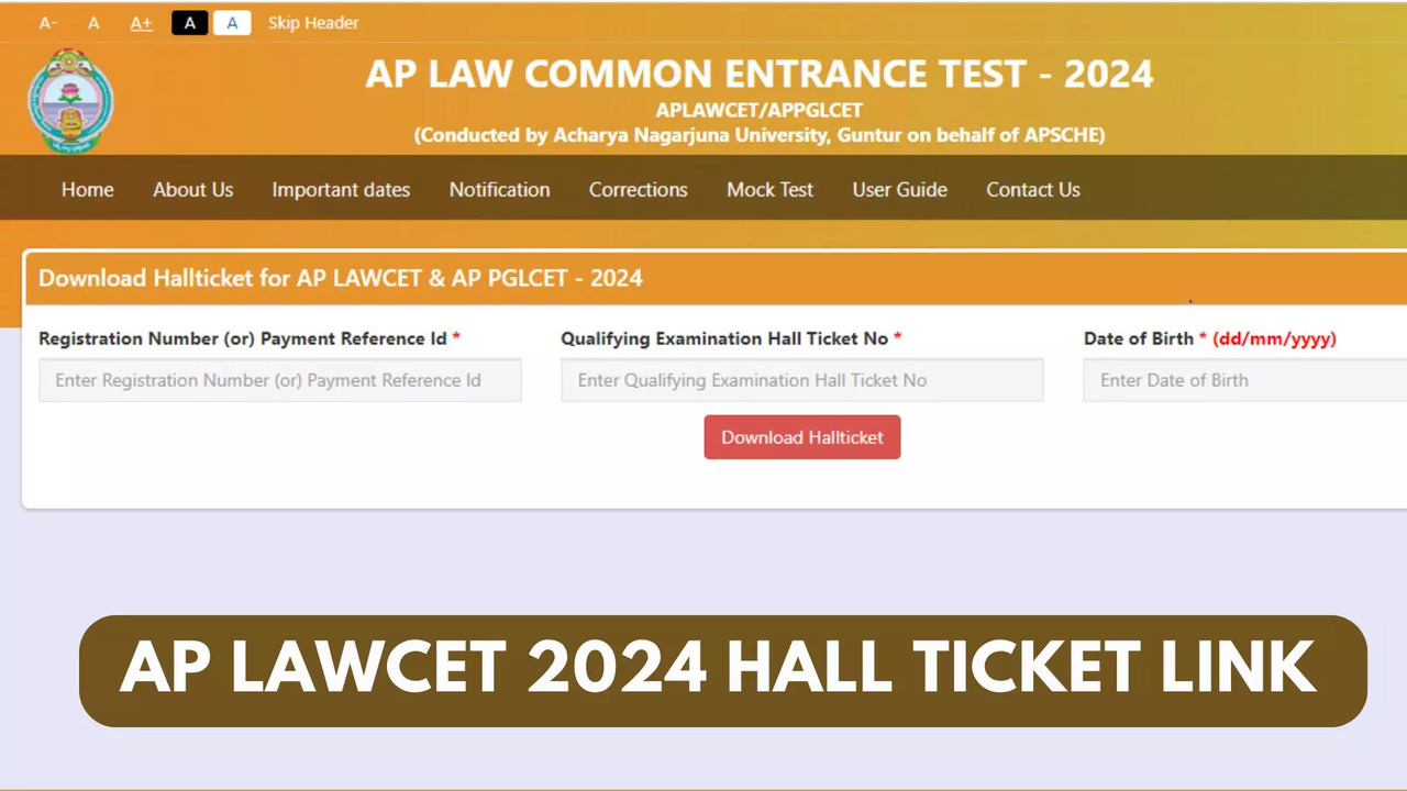 AP LAWCET 2024 Hall Ticket Released on cets.apsche.ap.gov.in, Direct Link