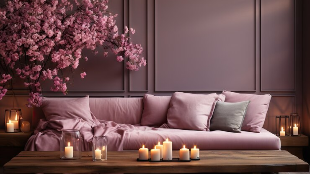 Living Room In Hues Of Lavender