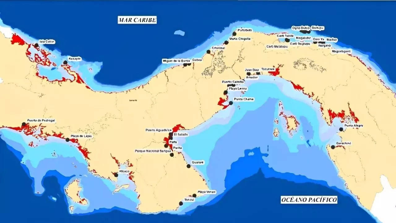 Panama Sea Levels Map