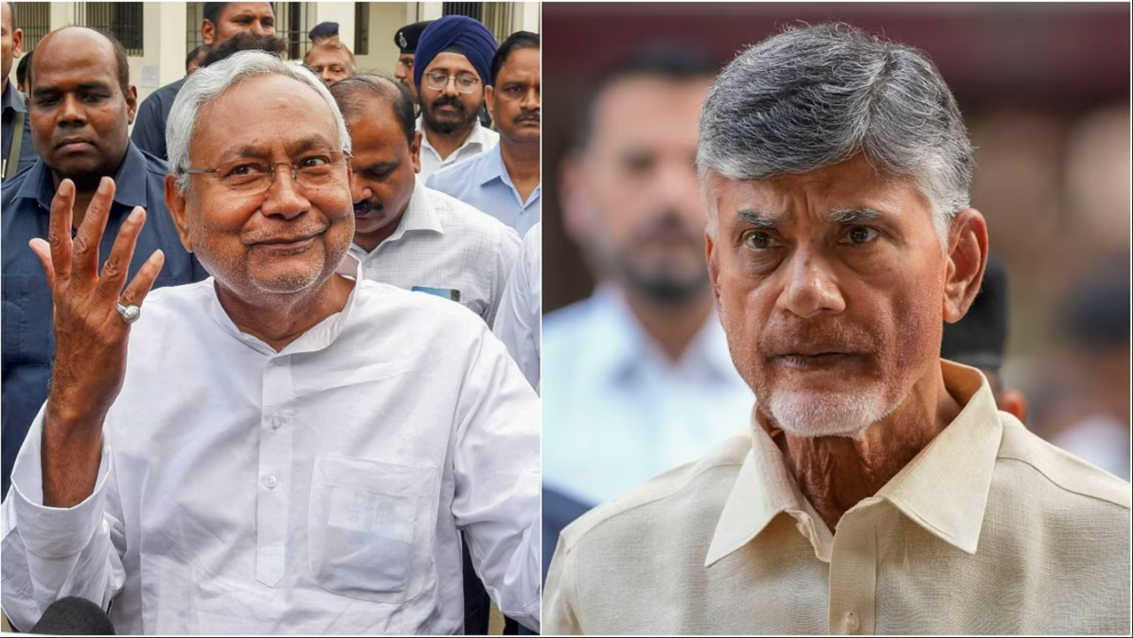 Nitish Kumar and Chandrababu Naidu arrived in Delhi to attend NDA meeting