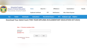 HP DElEd CET 2024 Admit Card Released At hpboseorg How To Download
