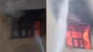 Ghaziabad Massive Fire Breaks Out In A House In Vasundhara Due To AC Blast  VISUALS