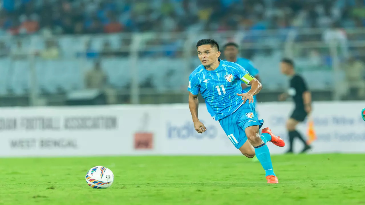 Sunil Chhetri in action