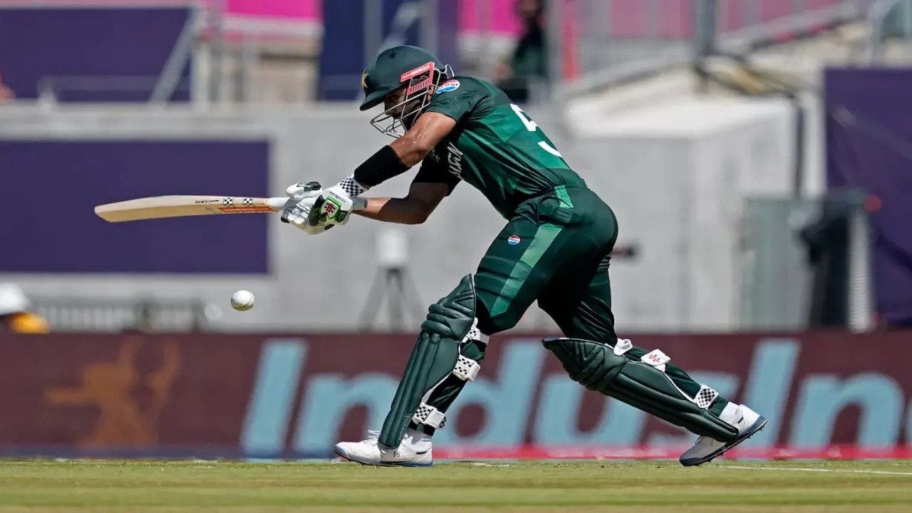 Babar Azam in action against the USA