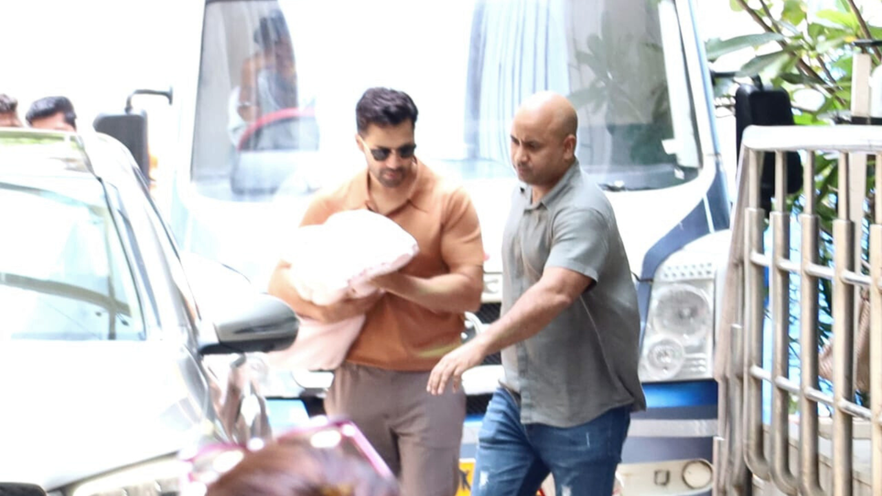 New Dad Varun Dhawan Holds His Baby Girl In Arms As They Head Home With Natasha Dalal, See Pics