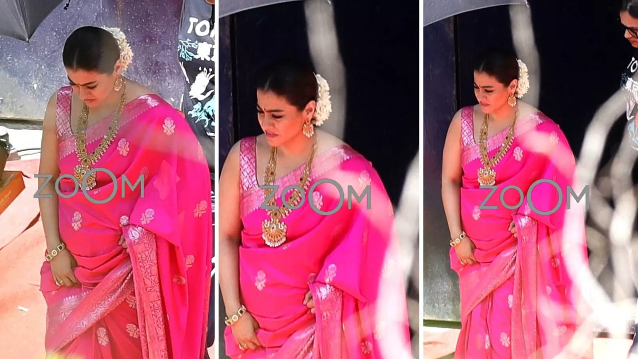 EXCLUSIVE: Kajol Spotted Shooting For Upcoming Movie In City Wearing Saree