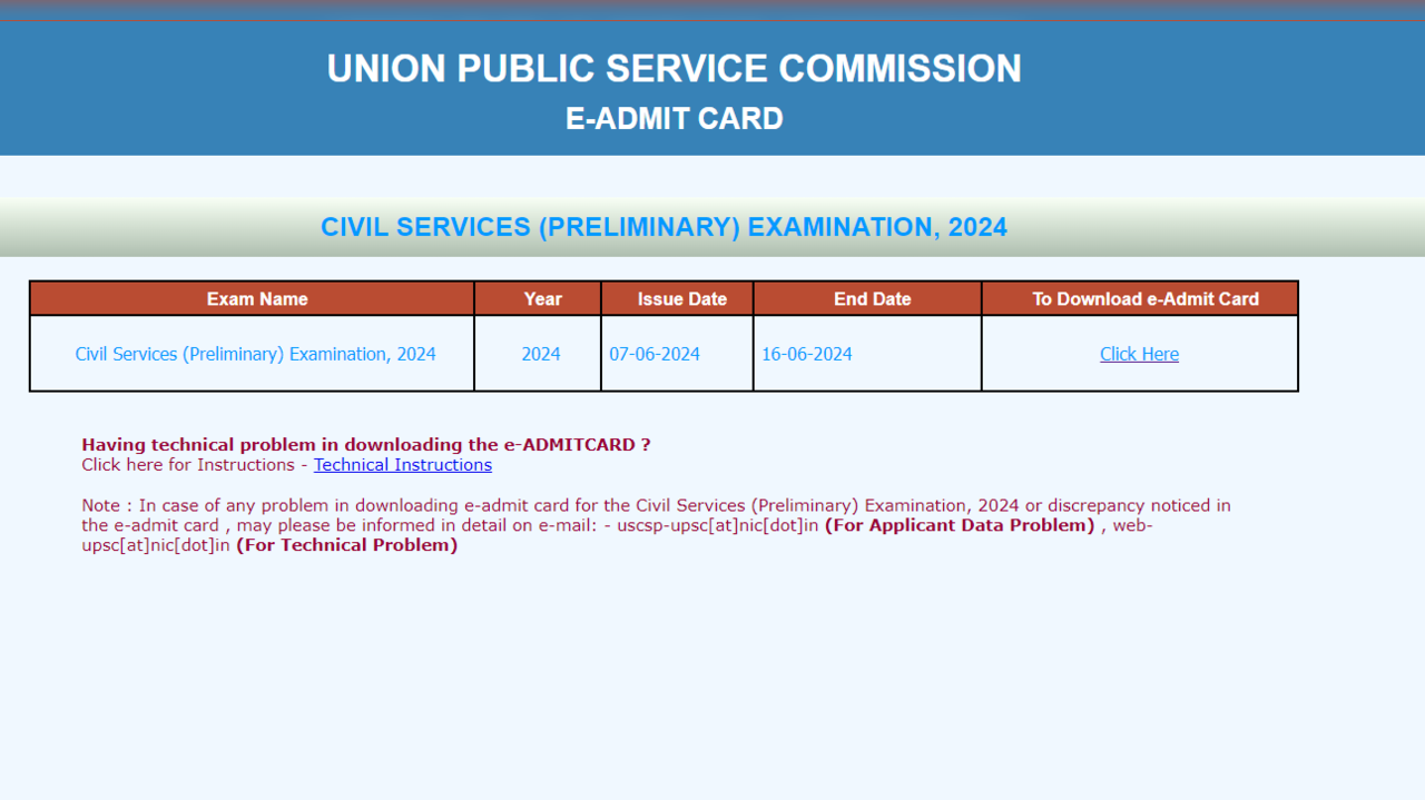 UPSC Admit Card 2024 Released on upsc.gov.in, Steps to Download UPSC ...