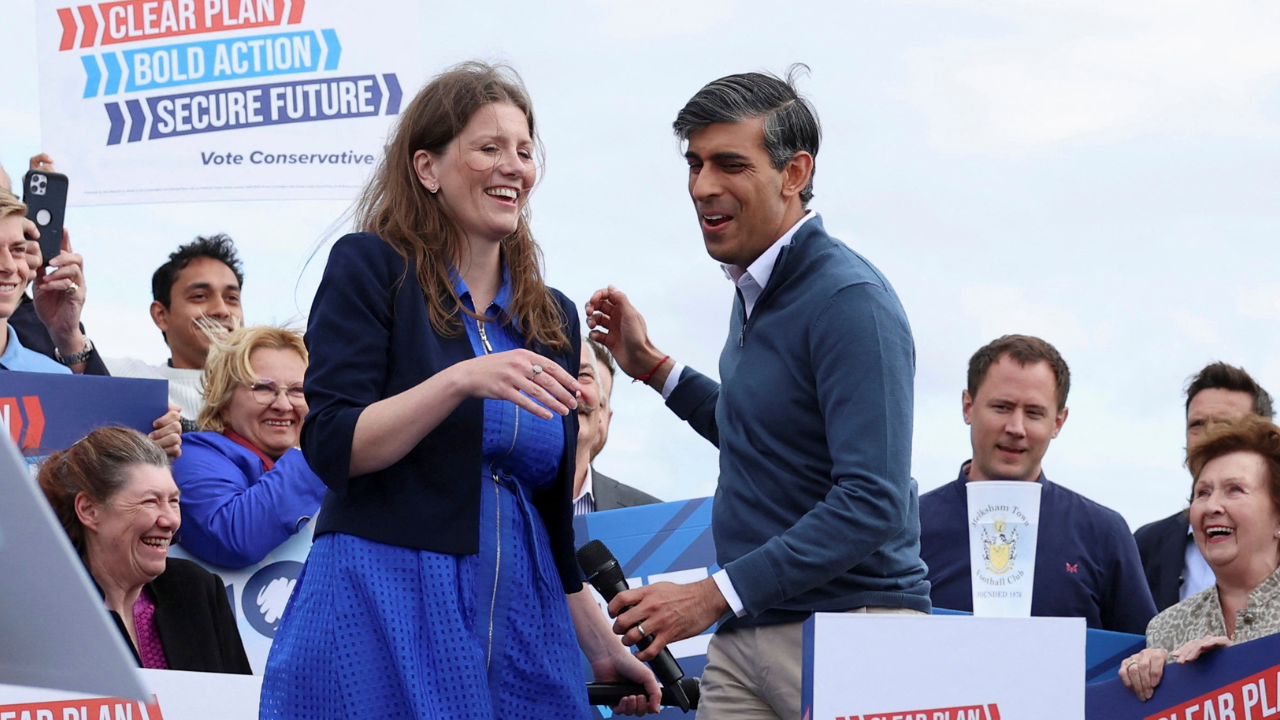 Rishi Sunak at a rally in Wiltshire