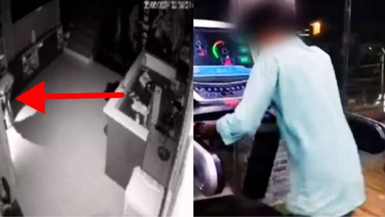 Thief Attempting Robbery Made to Run on Treadmill in Madhya Pradesh. Image source: (X)