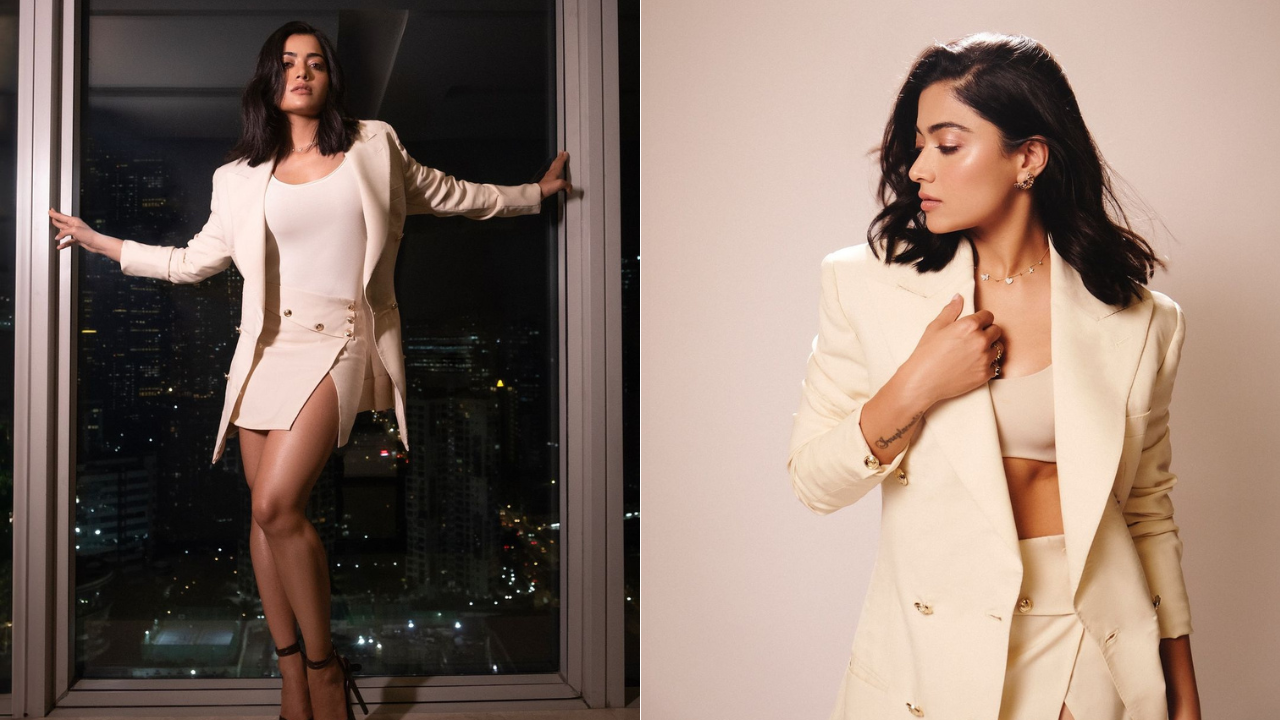 Rashmika Mandanna Turns The Glamour Quotient Up In Gorgeous Cream Fit