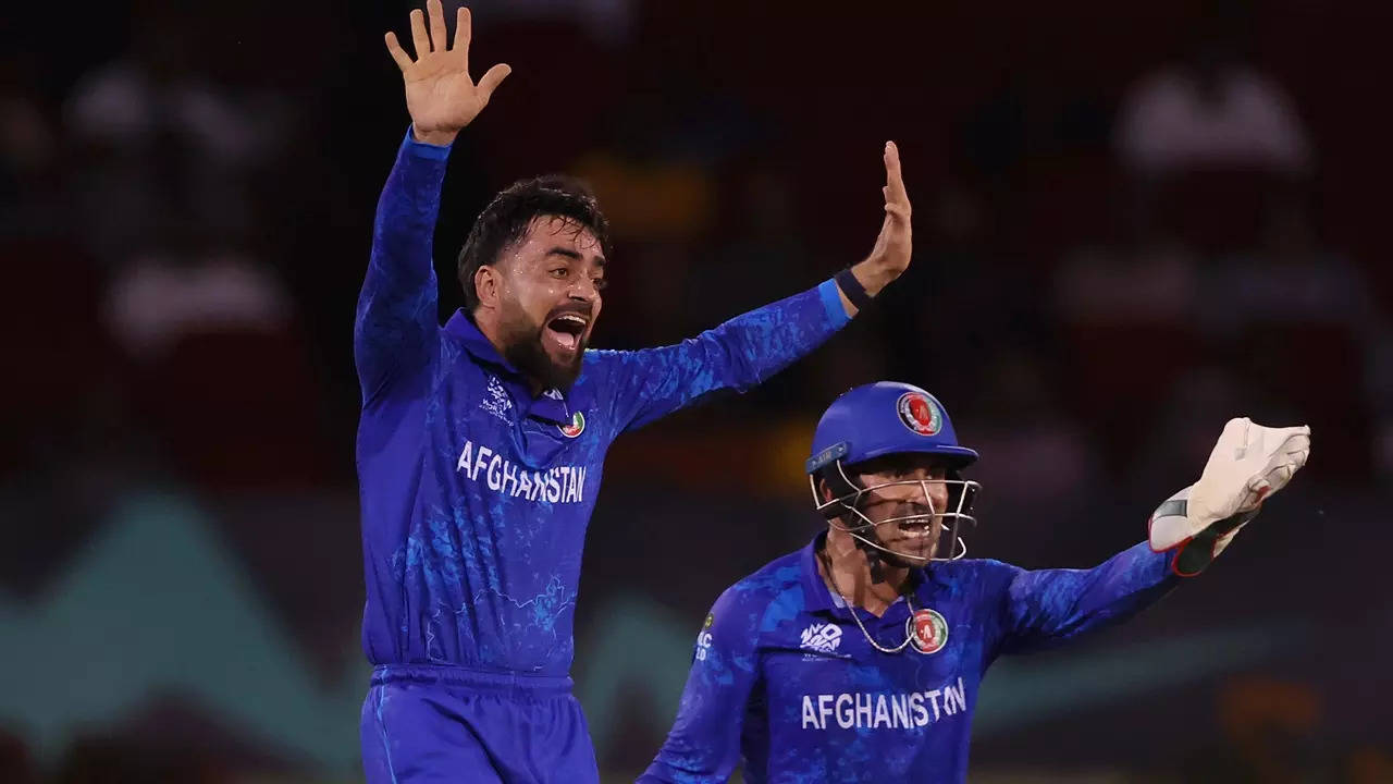 Afghanistan players Rashid Khan and Rahmanullah Gurbaz