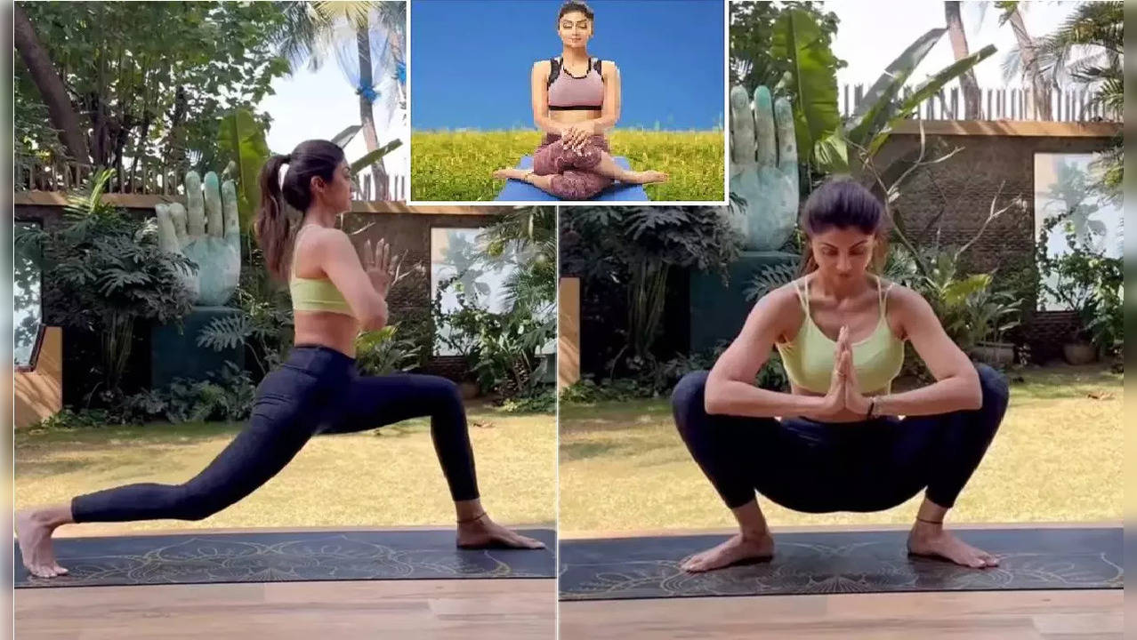 shilpa shetty virbhdrasana and skandasan