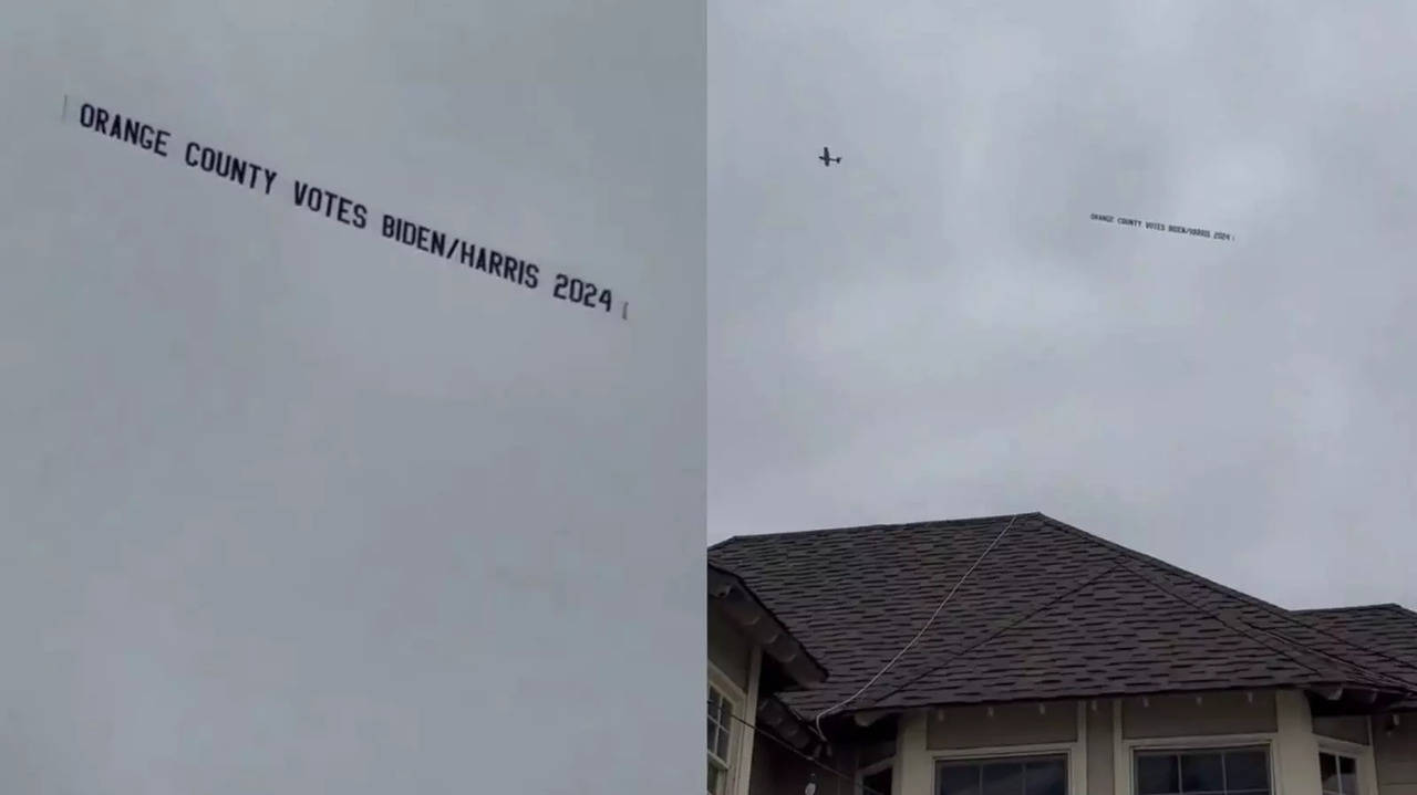 Airplane Sign-Message During Trump Rally