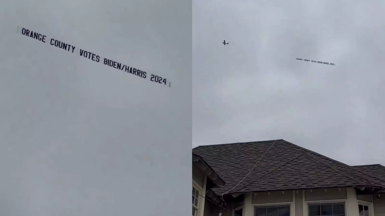 Airplane Sign-Message During Trump Rally