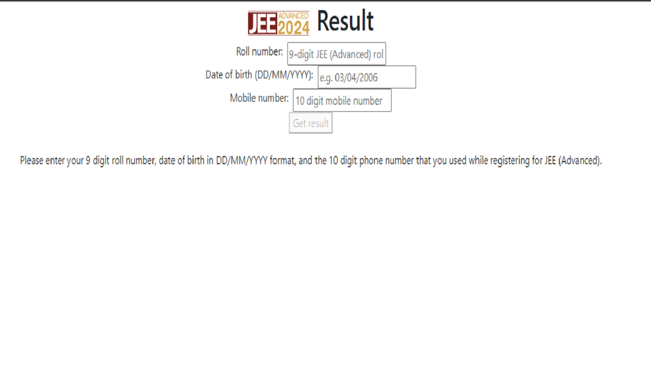 JEE Advanced 2024 Result