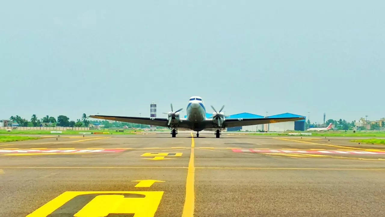 modern version of dc-3 aircraft spotted at kolkata airport| watch