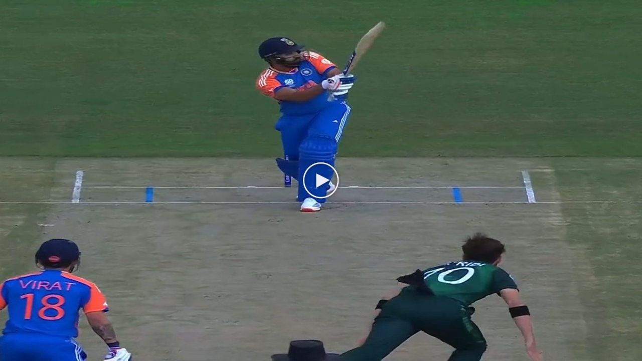 Rohit Sharma Six Off Shaheen Afridi