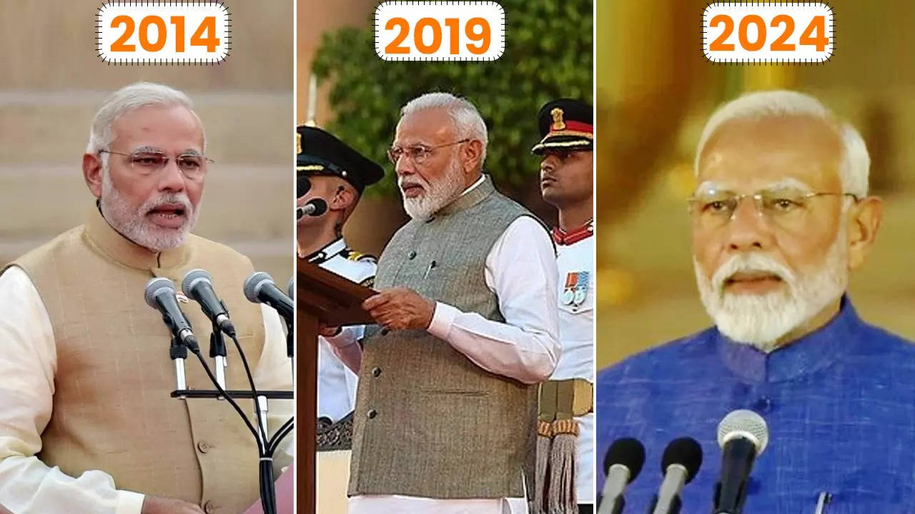 Three Victories, Three Terms: PM Modi's Oath-Taking Ceremonies In 2014 ...