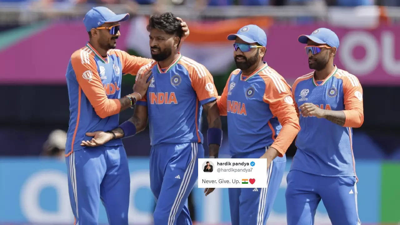 Hardik Pandya reacts after India beat Pakistan by 6 runs in T20 World Cup 2024 match