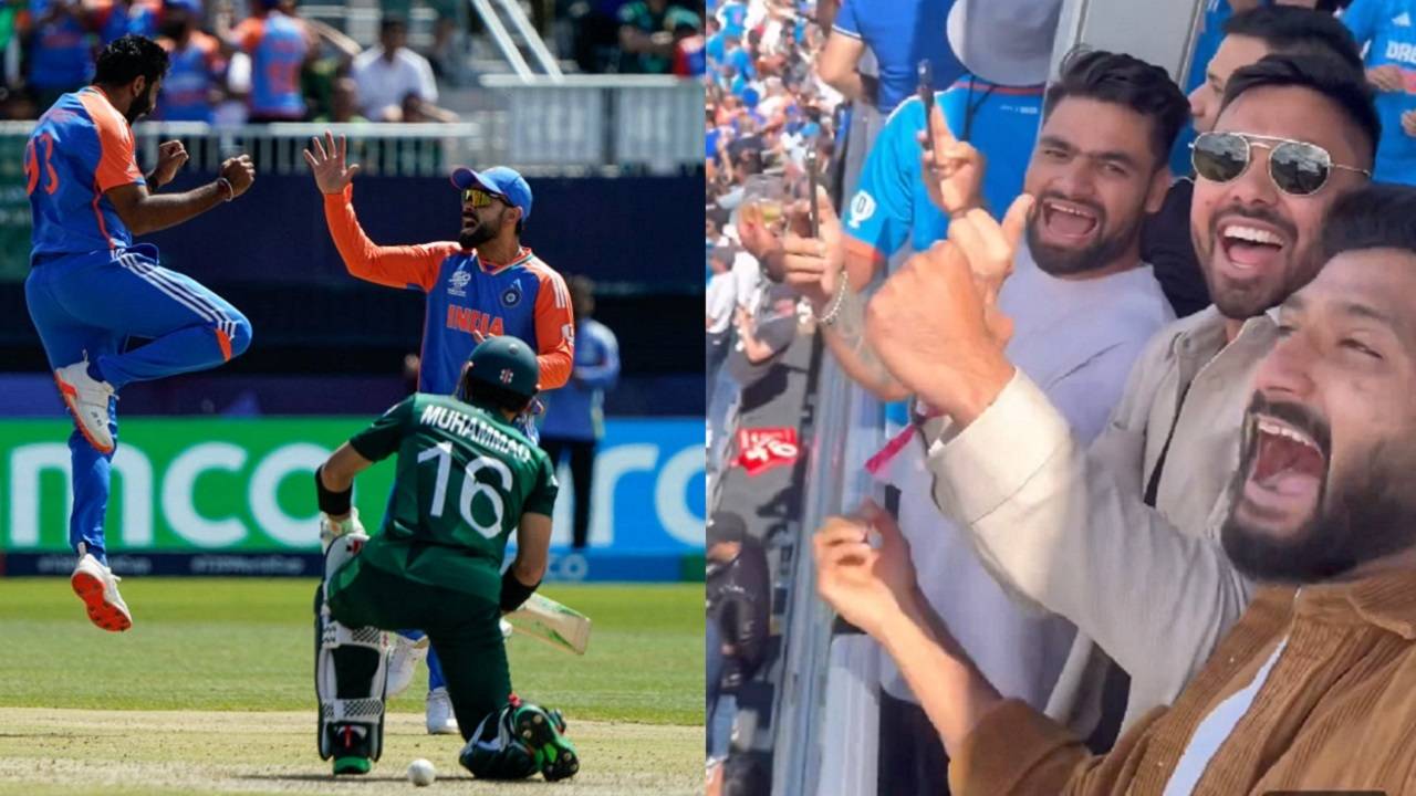 Rinku Singh celebrates after India beat Pakistan by 6 runs in T20 World Cup 2024