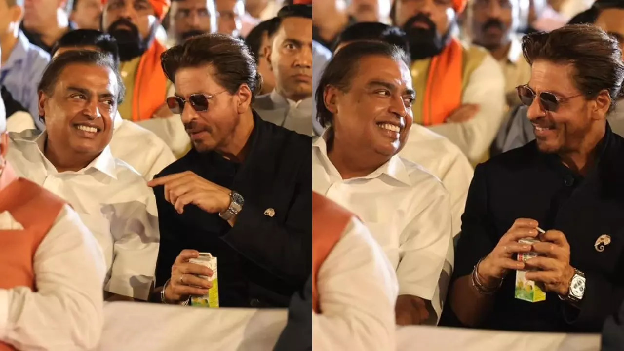 Shah Rukh Khan, Mukesh Ambani Spotted Bonding At PM Modi's Swearing-In Ceremony. See Pics