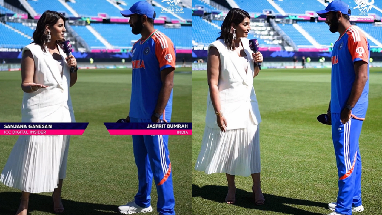 Jasprit Bumrah's interview with wife Sanjana Ganesan after India's win over Pakistan in T20 World Cup 2024 goes viral