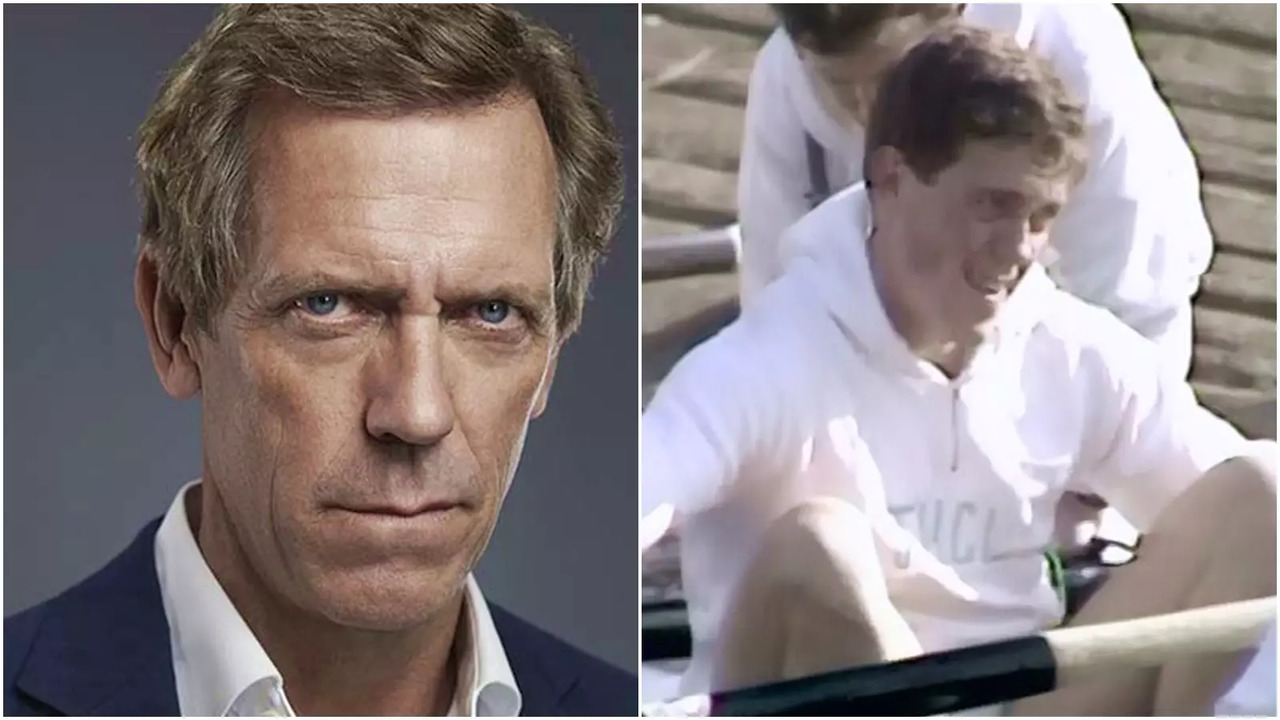 Hugh Laurie as a young rower. (Image Credits: Twitter)